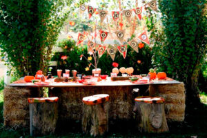 celebración de cumpleaños al aire libre